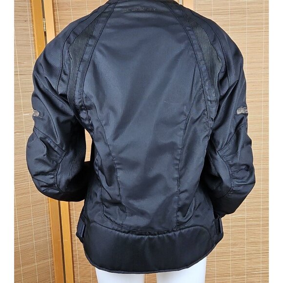 Icon Motorcycle Merc Jacket Womens XL Black Armored Padded Midweight Sturgis - Picture 2 of 16
